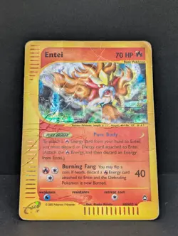 Entei H08/H32 Aquapolis Holo Rare vintage Pokemon TCG WOTC e-reader - Image 3