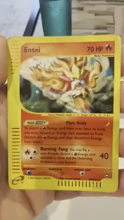 Entei – Aquapolis H8/H32 2002–2003 Holo Rare e-Reader Series HP - Image 2