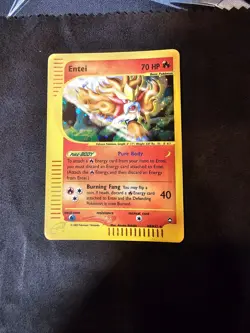 2003 Entei LP+ Holo Rare H8/H32 Aquapolis Pokemon Vintage E-Series Swirl*🌀 - Image 3