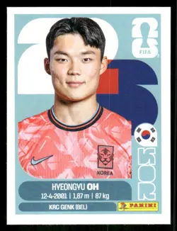 2026 Panini FIFA World Cup Stickers #KOR20 Hyeon-Gyu Oh - Image 1