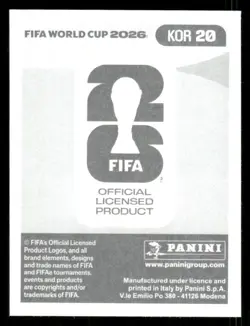 2026 Panini FIFA World Cup Stickers #KOR20 Hyeon-Gyu Oh - Image 2