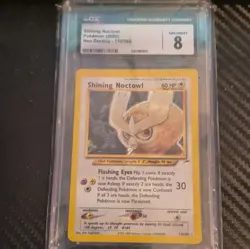 CGC 8 Shining Noctowl 110/105 Neo Destiny Secret Rare Holo English 2000 - Image 1