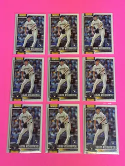 🔥9x Lot 2026 Topps Series 1 #10 Jacob Misiorowski Milwaukee Brewers RC 🔥 - Image 1