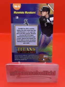 Munetaka Murakami RC TITANS OF THE GAME INSERT #TOG-28 - 2026 Topps Series 2 - Image 2
