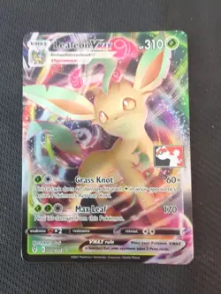 Leafeon VMAX 008/203 Prize Pack Series 1 Stamped Pokemon Card 2020 NM - Image 1