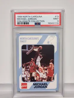 1989 North Carolina Collegiate Collection #13 Michael Jordan PSA 9 - Image 1