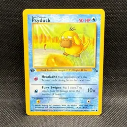 Pokemon TCG Pokemon Psyduck Common Regular 1st edition Fossil 53/62 LP+ - Image 1