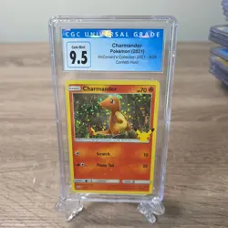 CGC 9.5 Charmander 2021 McDonalds Collection 9/25 Confetti Holo Pokemon Card - Image 1