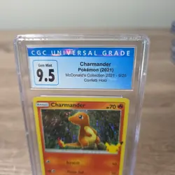 CGC 9.5 Charmander 2021 McDonalds Collection 9/25 Confetti Holo Pokemon Card - Image 2