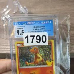 CGC 9.5 Charmander 2021 McDonalds Collection 9/25 Confetti Holo Pokemon Card - Image 3