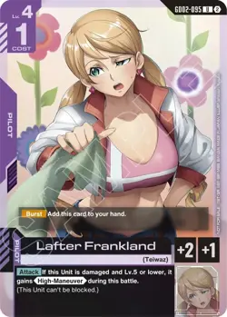 Lafter Frankland Alternate Art Foil - GD02-095 -Gundam TCG Card Game - Image 1