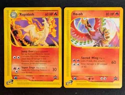 Rapidash 051 & Ho-oh 052 Black Star Promo e-Reader Pokemon Cards LP Vintage Wotc - Image 1