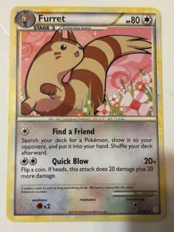 Furret 21/123 Heartgold & Soulsilver Regular Rare Pokemon TCG Card LP/NM - Image 1
