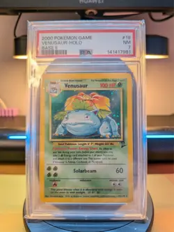 Pokemon Venusaur Base Set 2 Holo Rare PSA 7 018 English TCG Card - Image 1