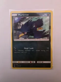 Murkrow Blurry Error Misprint Official Pokemon card, Ultra Prism 71/156 - Image 1