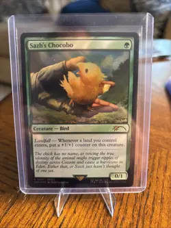 MTG Magic The Gathering Sazh's Chocobo Card Final Fantasy - Foil Print NM - Image 1