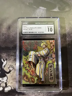 CGC GEM MINT 10 💎 2020 One Piece Wafers Pt.7 Sanji #7-03 Bandai Japanese Card - Image 1