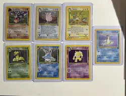 Vintage Pokemon Holo Lot 7 Card Fossil Jungle Neo LP-MP Aerodactyl Raichu Lapras - Image 1