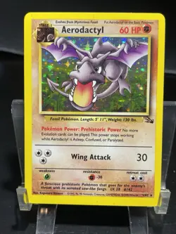 Vintage Pokemon Holo Lot 7 Card Fossil Jungle Neo LP-MP Aerodactyl Raichu Lapras - Image 2