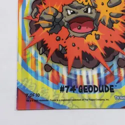 2000 Topps Pokemon Geodude #74 TV Animation Series 1 Vintage Card - Image 3