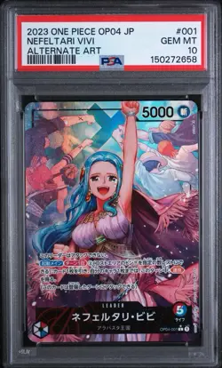 PSA 10 Nefeltari Vivi One Piece Kingdoms of Intrigue #OP04-001 Alt Art Japanese - Image 1