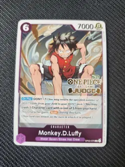 One Piece Monkey.D.Luffy OP03-070 - Judge Promo Gold Stamp - LP - Image 1