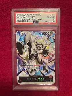 2025 ONE PIECE STARTER DECK ST21-EX GEAR 5 #001 MONKEY D. LUFFY PSA 10 - Image 1