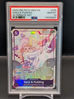 Sanji and Pudding SR EB02-035 Alt Parallel Anime 25th Psa 10 One Piece ENGLISH - Image 3
