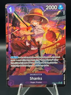 Bandai One Piece CCG Shanks OP13-065 Carrying On His Will Alt Art Foil Rare - Image 1