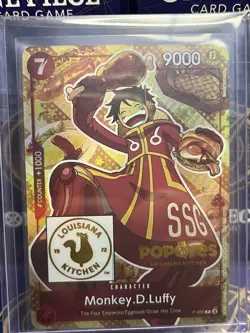Monkey.D.Luffy✨One Piece Popeyes Louisiana Kitchen✨P-080 Proxy Foil Promo✨ - Image 1