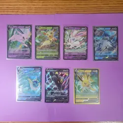 Lot of 7 Eeveelution V Cards Umbreon Sylveon Jolteon Vaporeon Glaceon Leafeon - Image 1