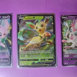 Lot of 7 Eeveelution V Cards Umbreon Sylveon Jolteon Vaporeon Glaceon Leafeon - Image 3