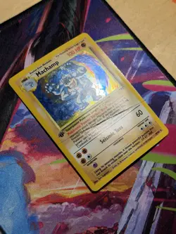 Pokemon Card TCG Machamp 1st Edition Base Set 8/102 Vintage Holo-DMG - Image 2