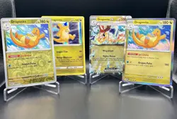 4x Dragonite Holo Lot - Multi Era Unique Art Collector's Lot of Pokemon Cards NM - Image 1