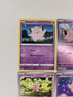 Pokemon Card Lot Of 9 Various Clefairy Clefable Collection Reverse Holo Rare - Image 3