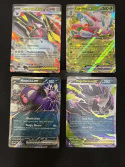 Lot Of 4 EX DOUBLE RARE cards Pitch Black English Unreleased Pokemon Card NM/M - Image 1