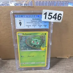 Bulbasaur 1/25 McDonald's Collection 2021 Confetti Holo CGC 9 Mint Pokemon Card - Image 2
