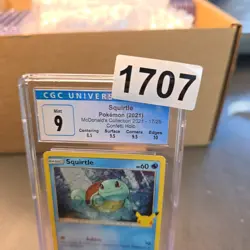 Squirtle McDonald's Collection 2021 17/25 Confetti Holo CGC 9 Mint Pokemon Card - Image 2