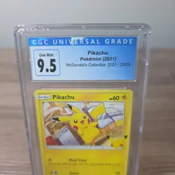 Pokemon Pikachu 25/25 McDonalds Collection 2021 CGC 9.5 Gem Mint Graded Card - Image 2