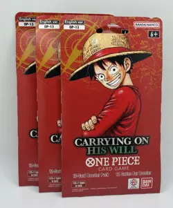 One Piece OP-13 Carrying On His Will - Sealed Sleeved Booster Packs Lot of 3 - Image 1