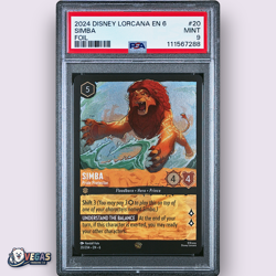 Simba Pride Protector 20/204 Cold Foil Legendary PSA 9 POP 15 MT Disney Lorcana - Image 1