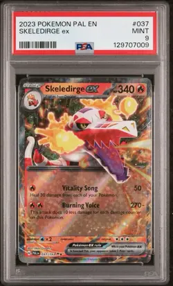 2023 Scarlet & Violet Paldea Evolved # 034 Skeledirge EX PSA 9 Card Free Ship! - Image 1