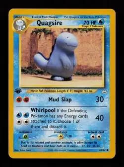 Quagsire 48/64 1st Edition Yuka Morii Common Neo Revelation Pokemon Cards - Image 1