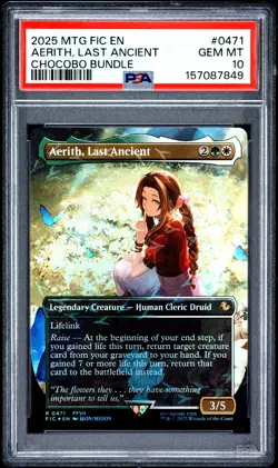 2025 MTG FINAL FANTASY COMMANDER CHOCOBO BUNDLE AERITH, LAST ANCIENT PSA 10 - Image 1