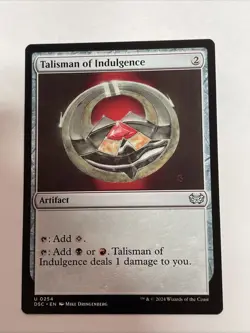 Talisman of Indulgence Commander: Duskmourn: House of Horror #243 Uncommon - Image 1