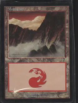 Mountain (339) 339 Land 7th Edition Magic: The Gathering Foil Lightly Played - Image 1