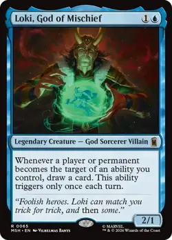 Loki, God of Mischief 65 Magic: The Gathering Marvel Super Heroes Regular NM - Image 1