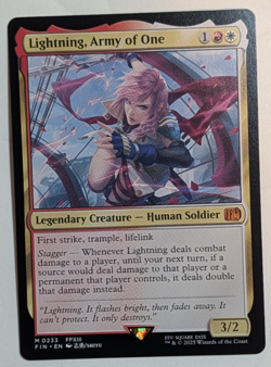 Lightning, Army of One Final Fantasy Regular M0233 Magic The Gathering - Image 1