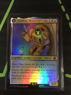 MTG Magic The Gathering Goldbug, Humanity’s Ally Foil Transformers Commander - Image 1