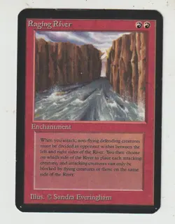 x1 carte Raging River RARE ! ALPHA MAGIC MTG ENGLISH 1993 EX-NM vintage ! - Image 1